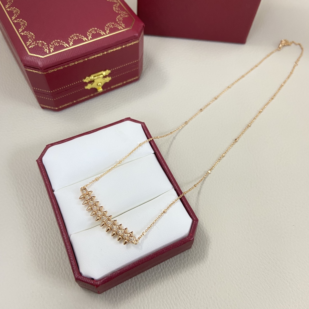 Cartier Necklace New Diamond-Studded Nail Necklace