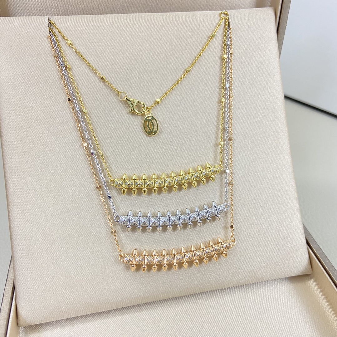 Cartier Necklace New Diamond-Studded Nail Necklace