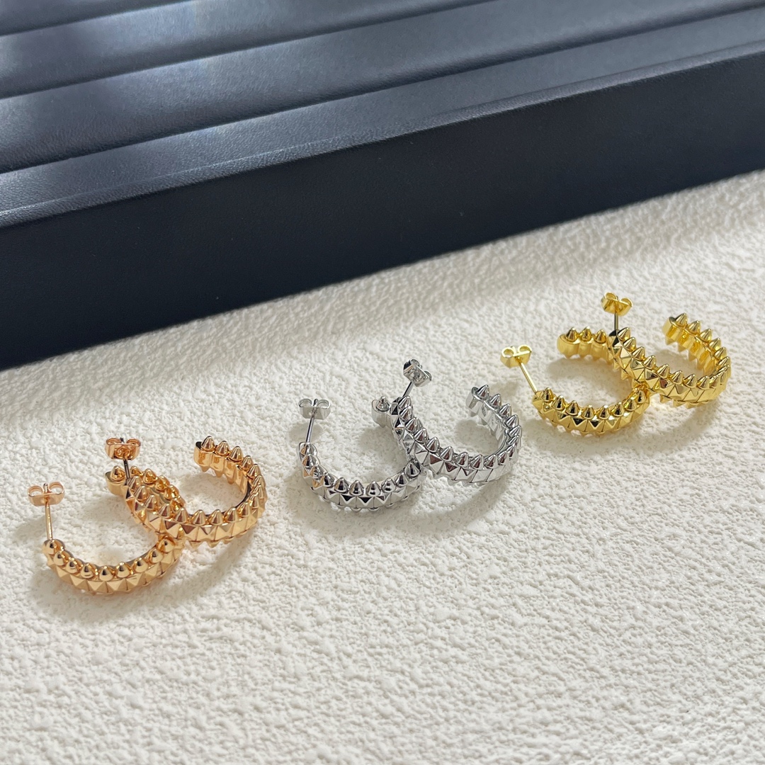 Cartier Earrings New Diamond-Studded Nail Earrings