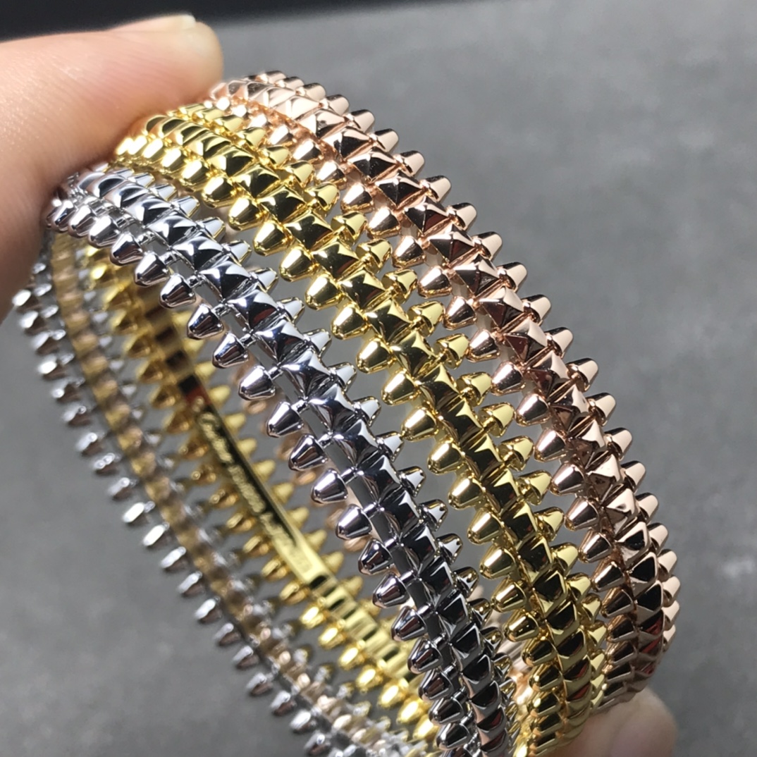 Cartier Bracelet New High-Version Bullet Couple Bracelet Rose Gold White Gold