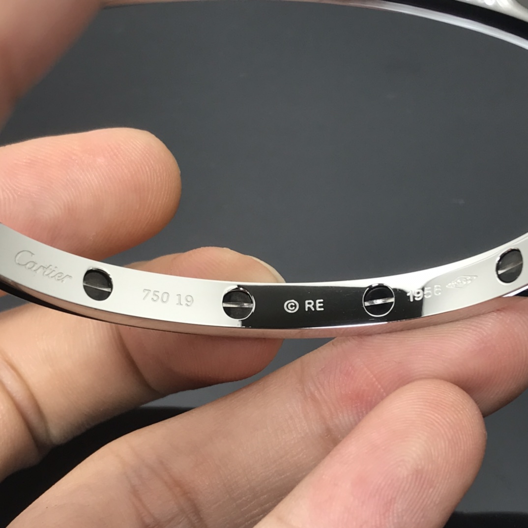 Cartier Bangle Classic Model with Black Studs All Around Starry Bracelet Sizes: 16, 17, 18, 19