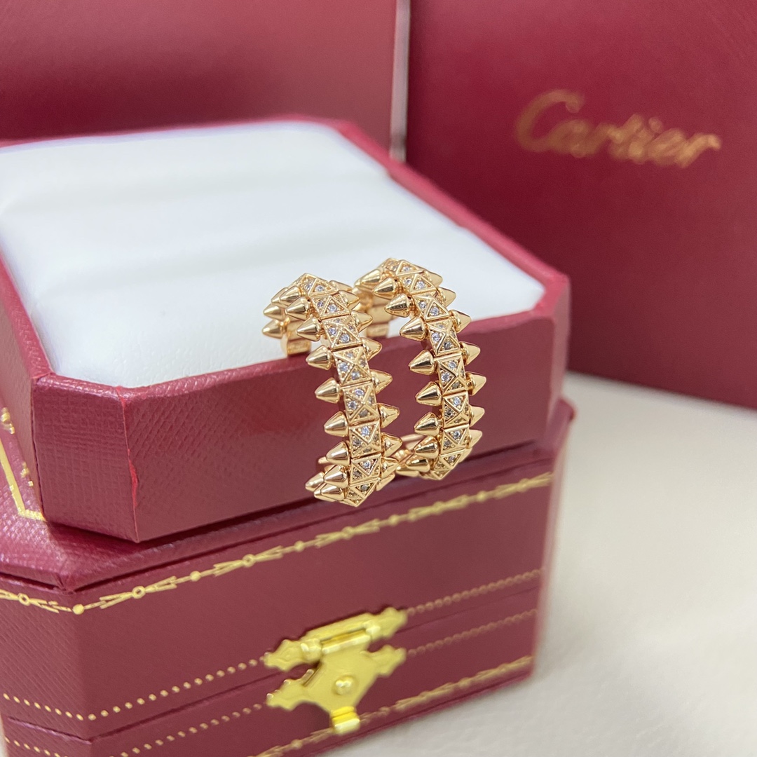 Cartier Earrings New Diamond-Studded Nail Earrings