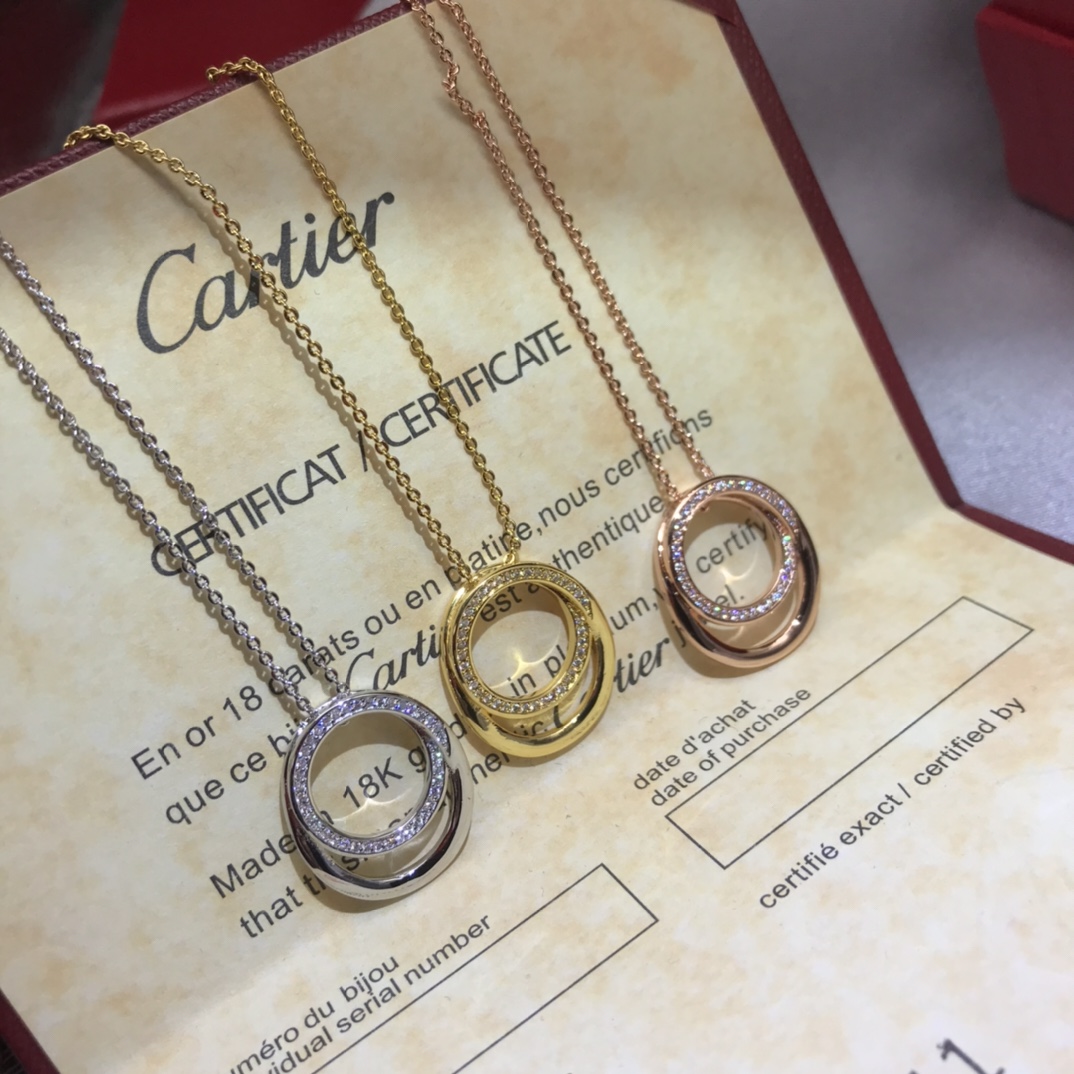 Cartier Necklace New Pig Nose Necklace Gold Rose Gold White Gold In Stock