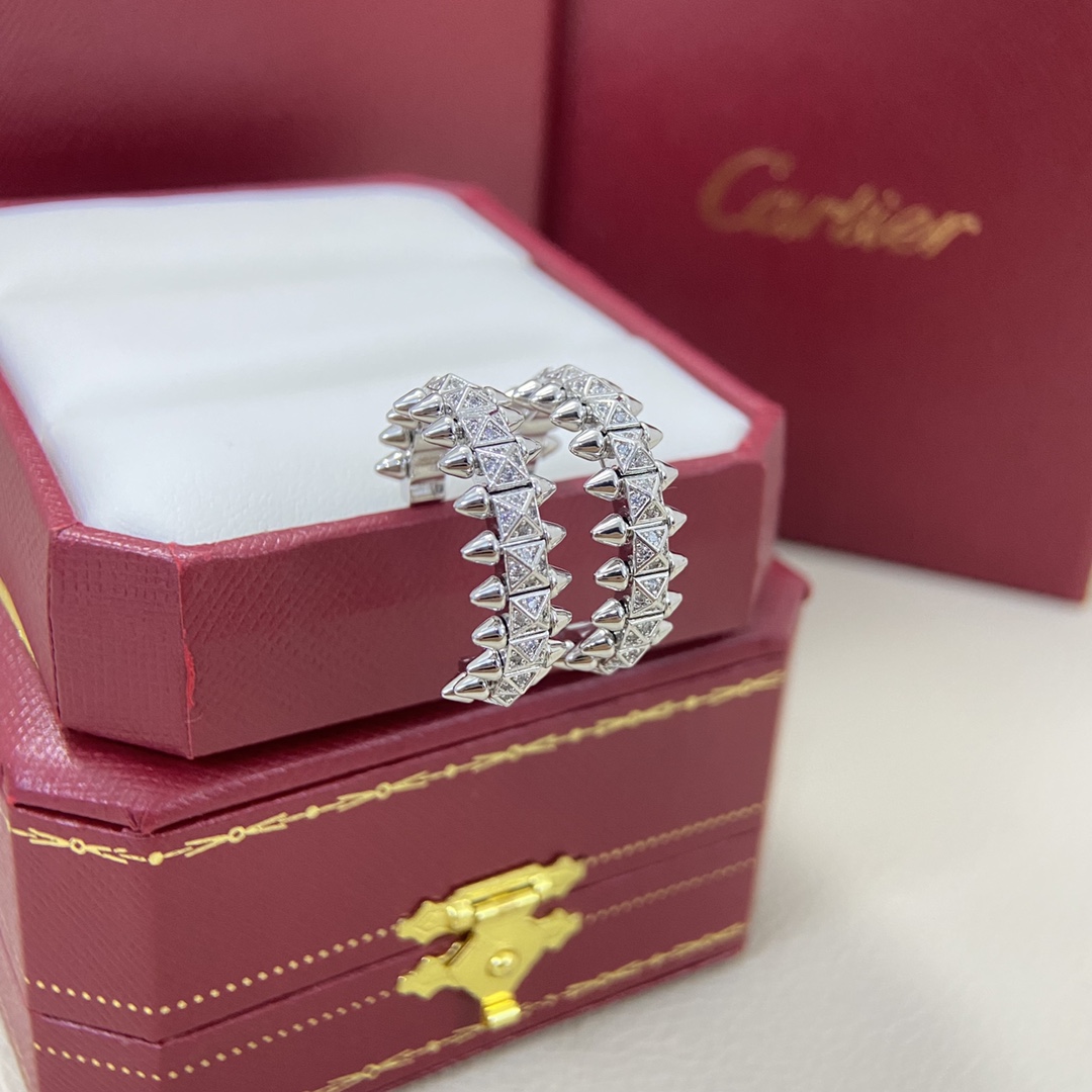 Cartier Earrings New Diamond-Studded Nail Earrings