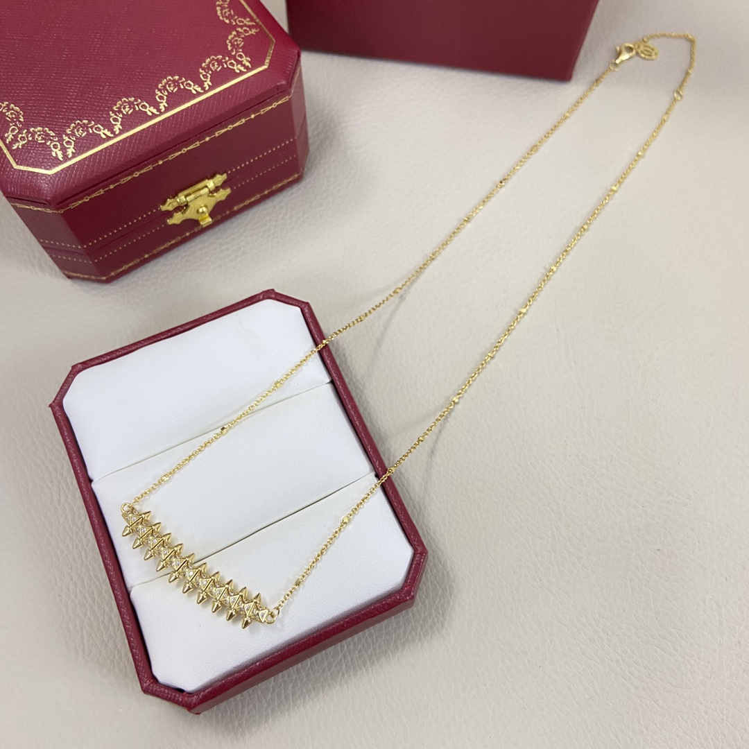 Cartier Necklace New Diamond-Studded Nail Necklace