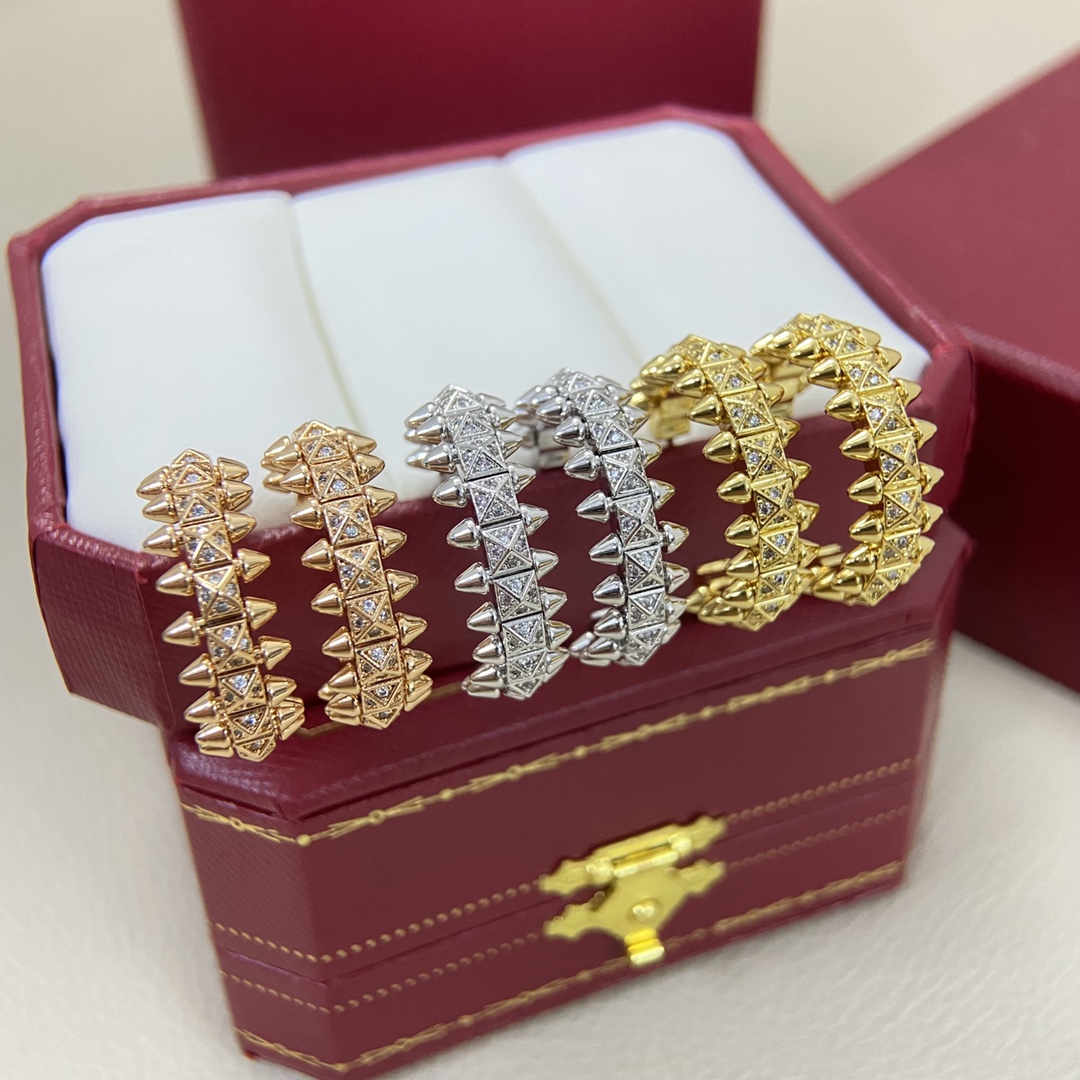 Cartier Earrings New Diamond-Studded Nail Earrings