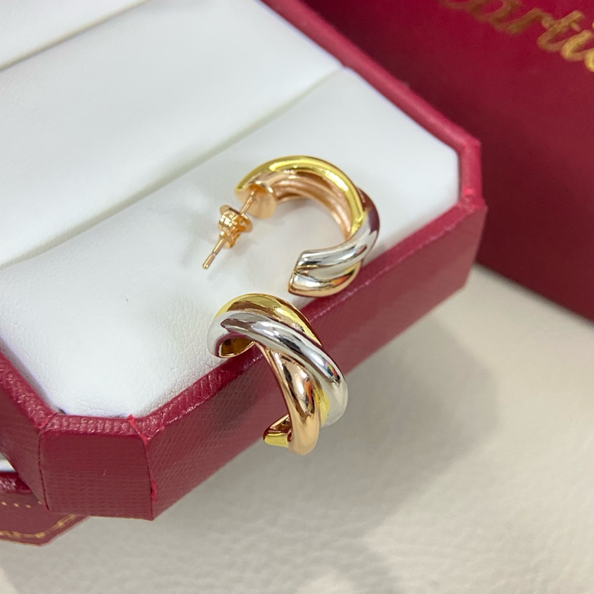 Cartier Earrings New Three-Color Triple Hoop Earrings