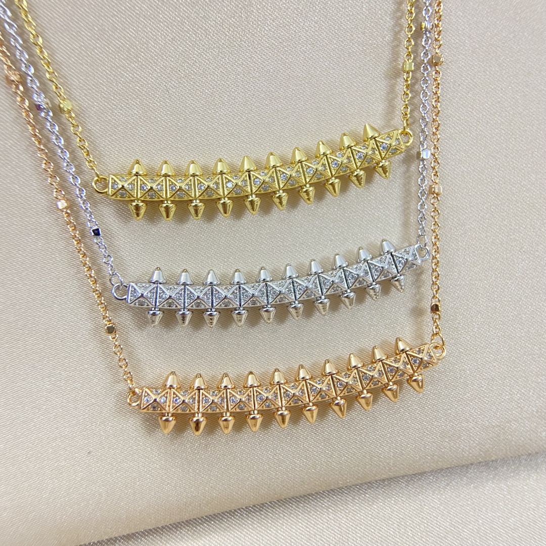 Cartier Necklace New Diamond-Studded Nail Necklace