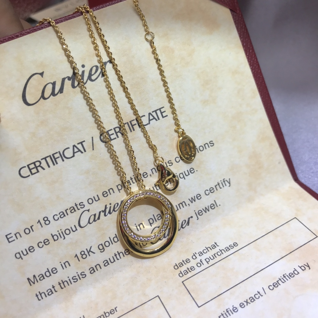 Cartier Necklace New Pig Nose Necklace Gold Rose Gold White Gold In Stock