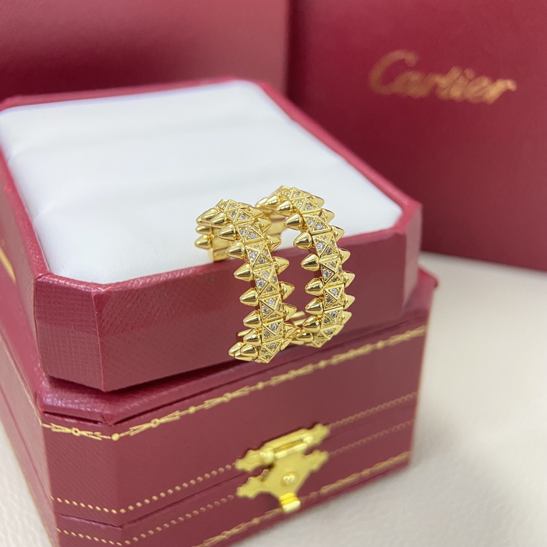 Cartier Earrings New Diamond-Studded Nail Earrings
