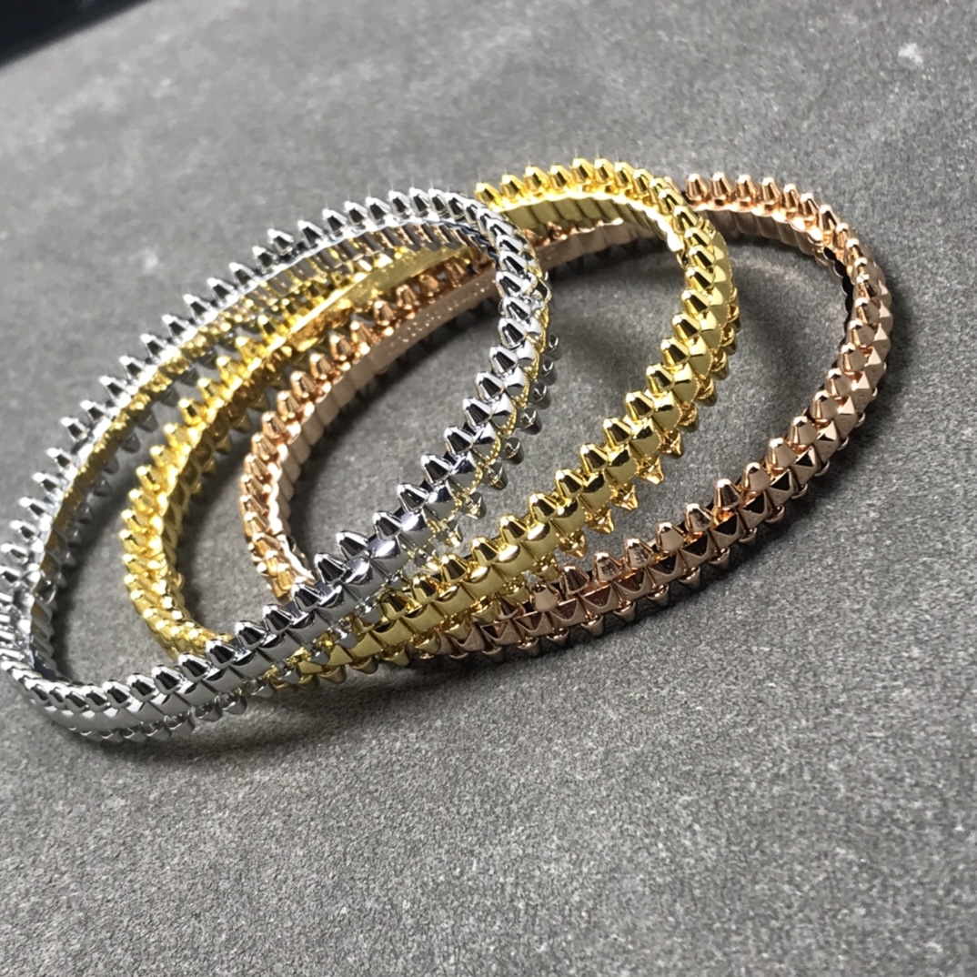 Cartier Bracelet New High-Version Bullet Couple Bracelet Rose Gold White Gold