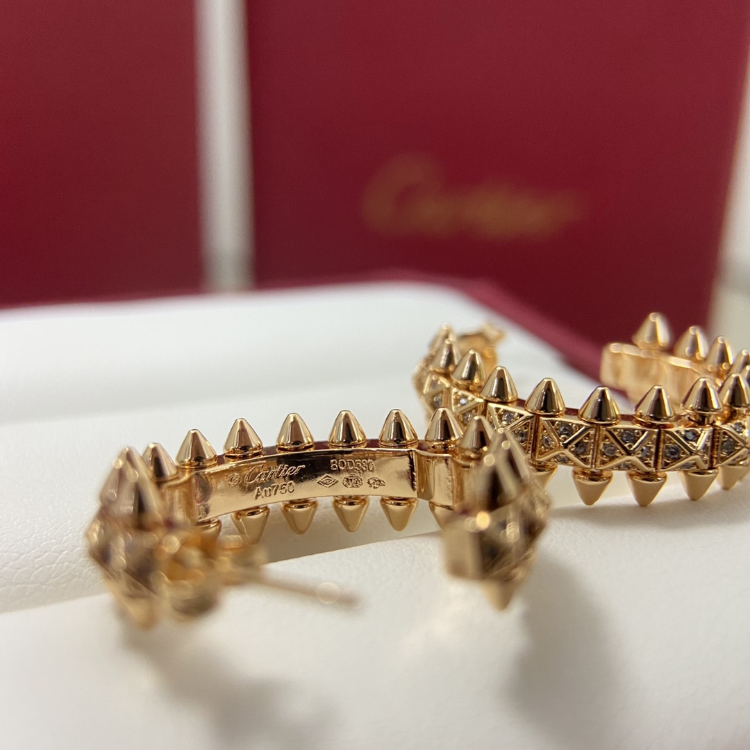 Cartier Earrings New Diamond-Studded Nail Earrings