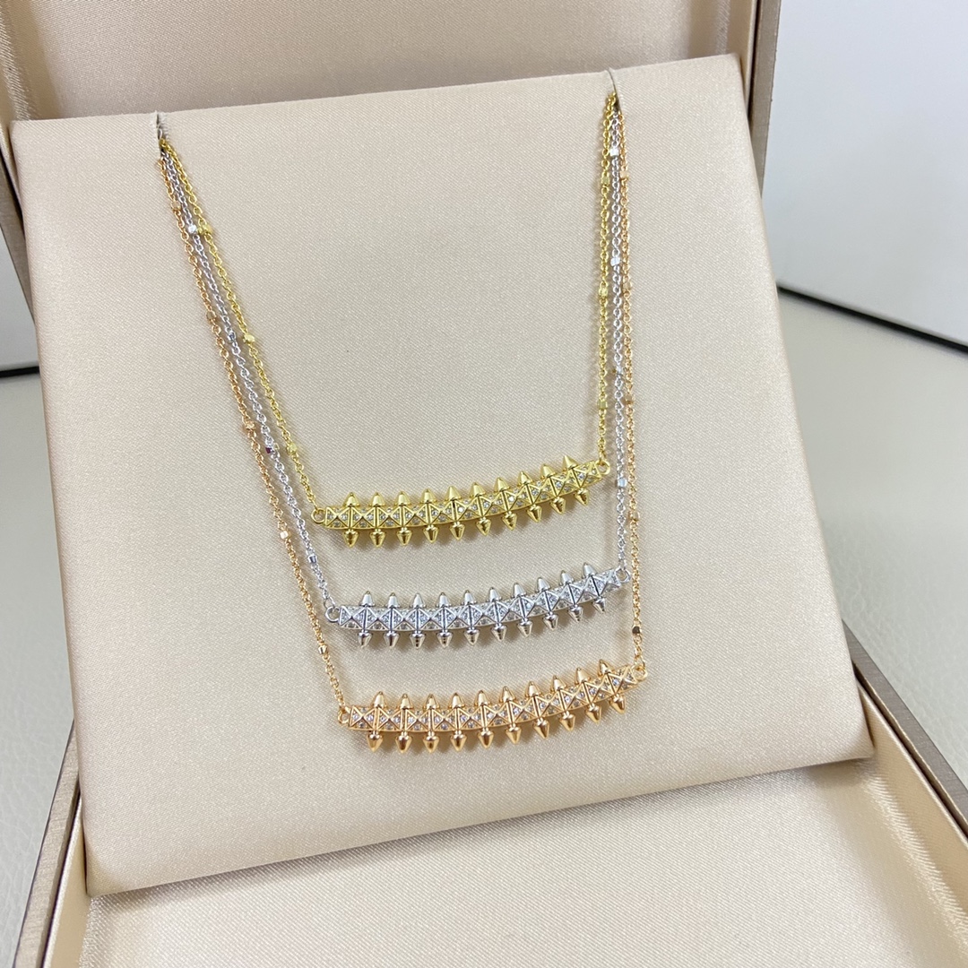 Cartier Necklace New Diamond-Studded Nail Necklace