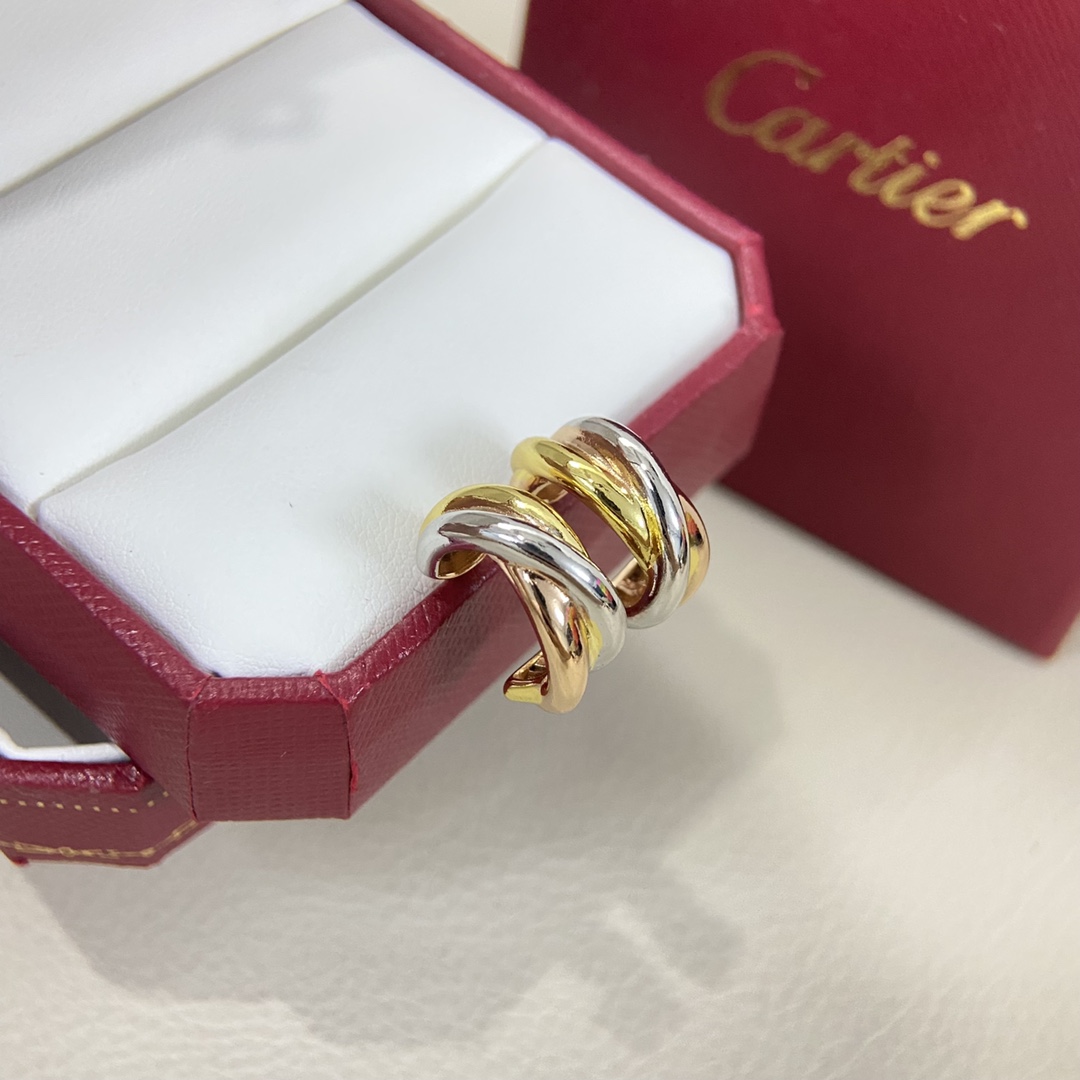 Cartier Earrings New Three-Color Triple Hoop Earrings