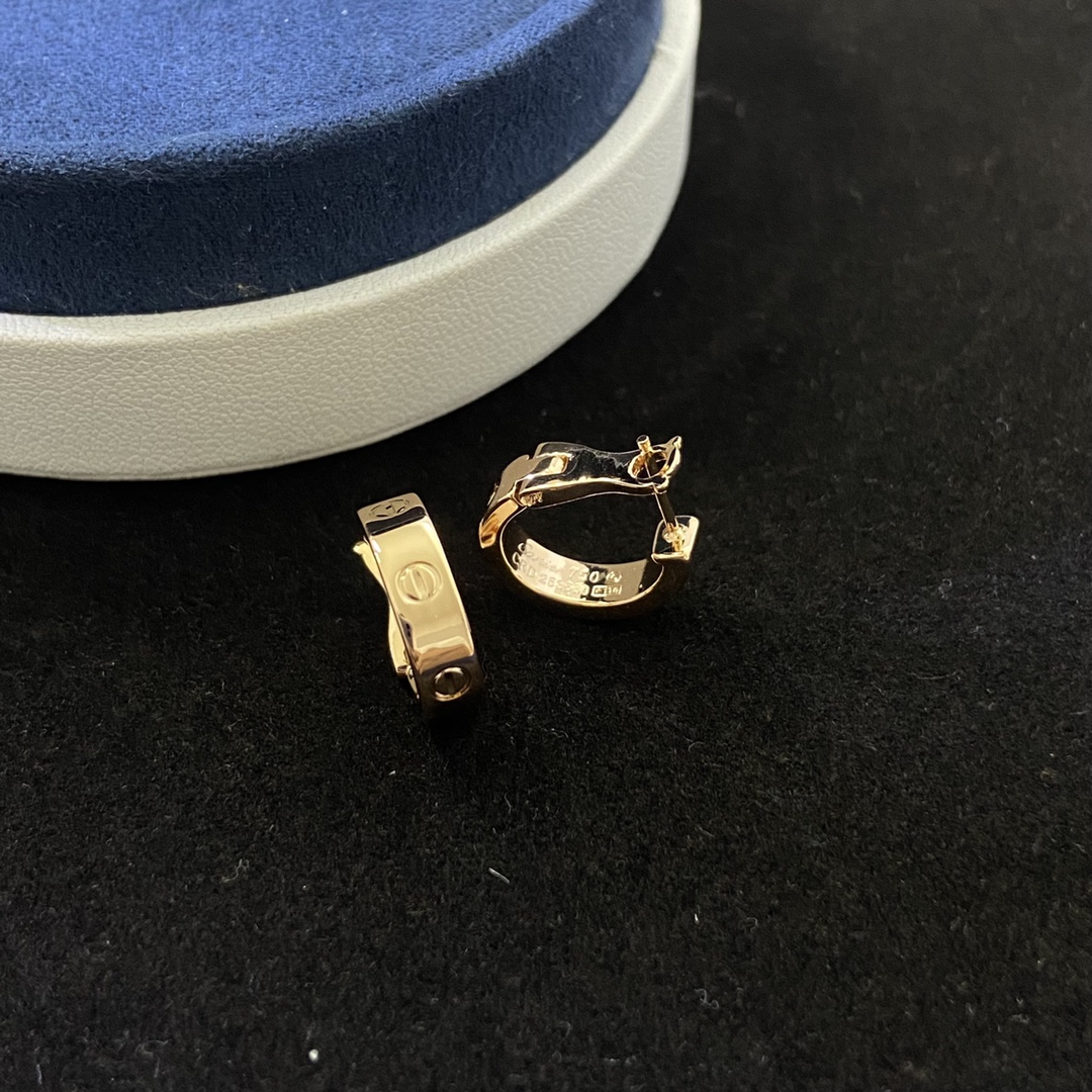 Cartier Ear Climber New Screw-Pattern Non-Diamond Earrings