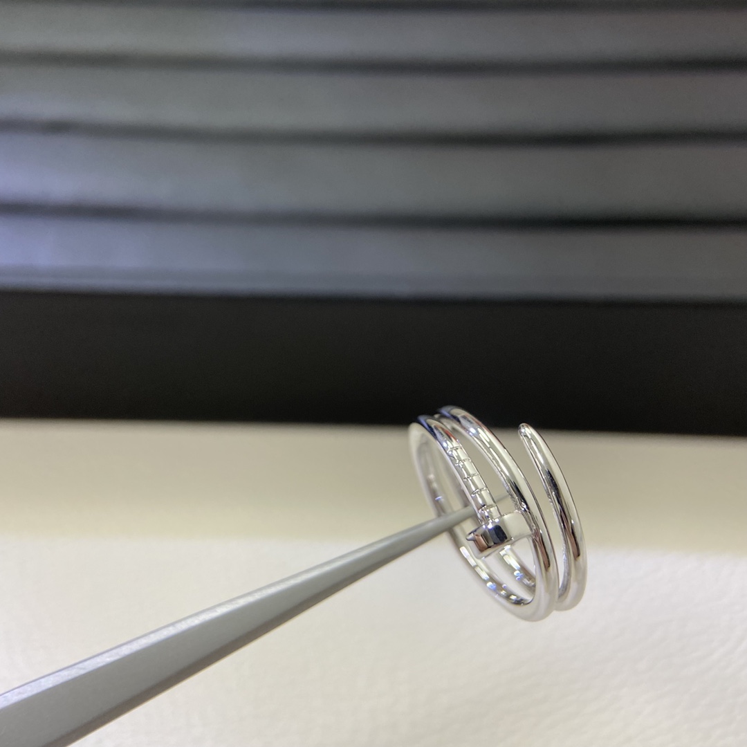 Cartier Ring New Smooth Triple Band Nail Ring Size: 6, 7, 8