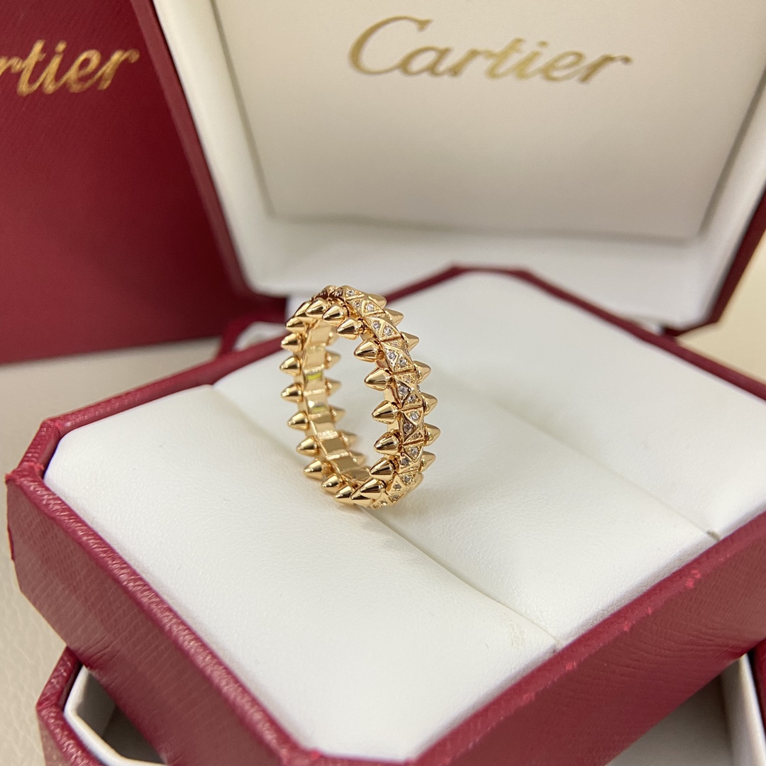 Cartier Ring New Diamond-Studded Rivet Ring Size: 5-11#