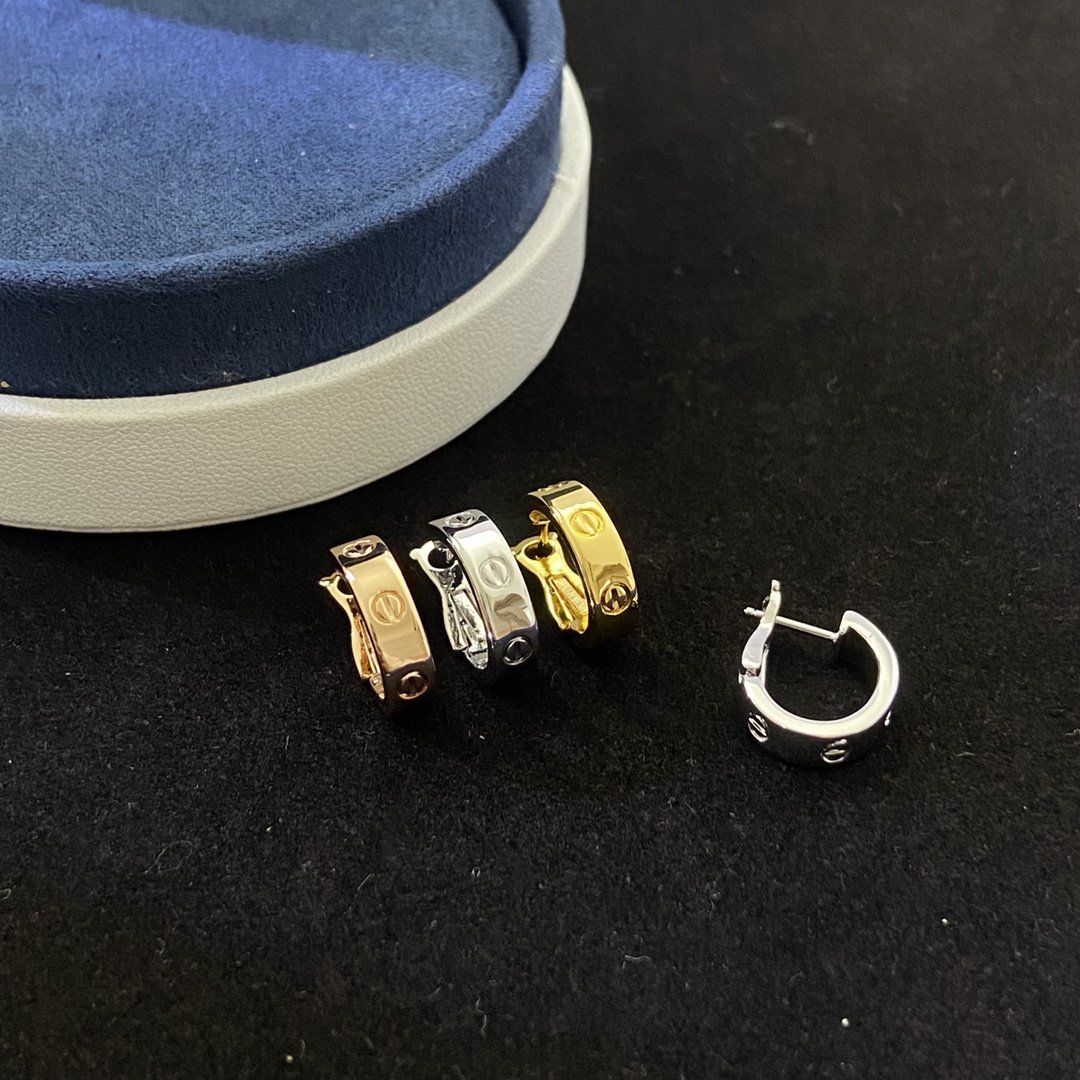 Cartier Ear Climber New Screw-Pattern Non-Diamond Earrings