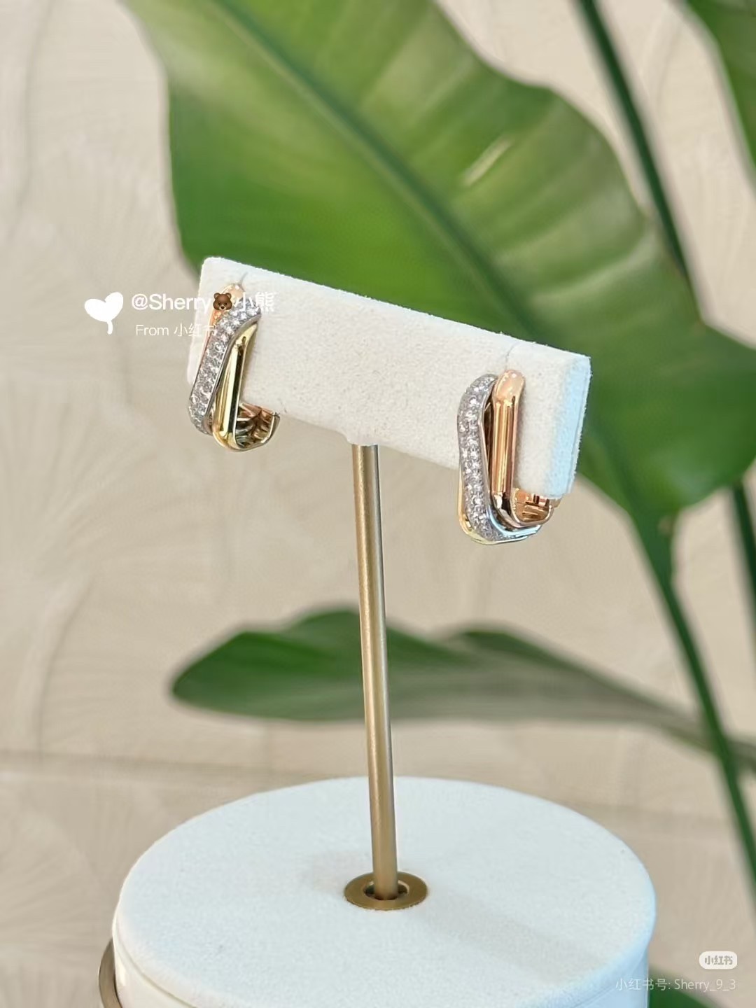 Cartier Ear Clips New Three-Color Diamond-Studded Ear Clips