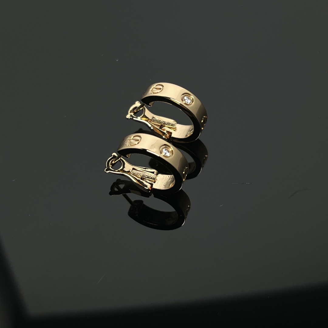 Cartier Earrings New Screw-Set Diamond Stud Earrings