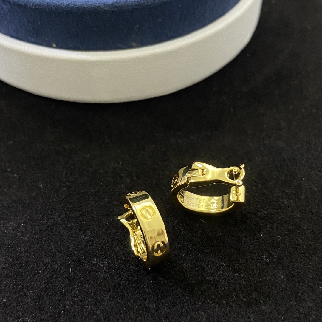 Cartier Ear Climber New Screw-Pattern Non-Diamond Earrings