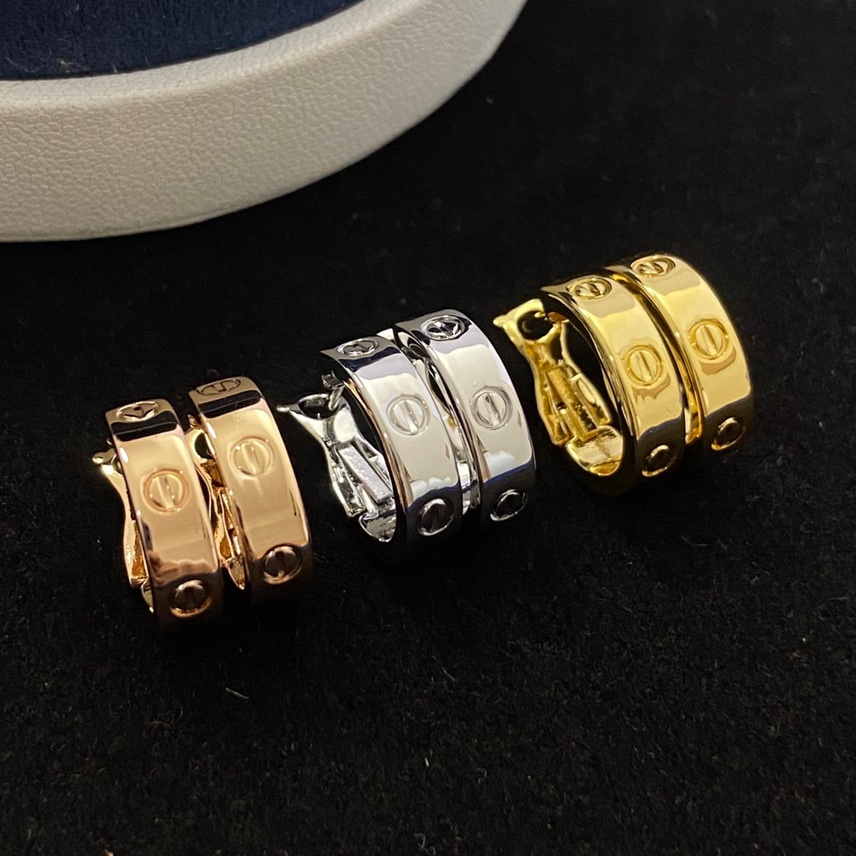 Cartier Ear Climber New Screw-Pattern Non-Diamond Earrings