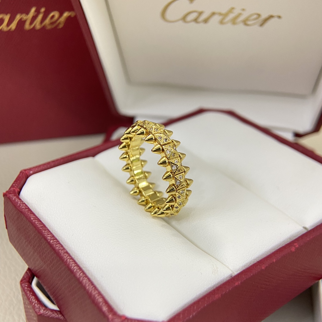 Cartier Ring New Diamond-Studded Rivet Ring Size: 5-11#
