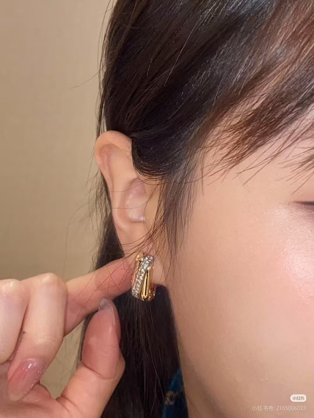 Cartier Ear Clips New Three-Color Diamond-Studded Ear Clips