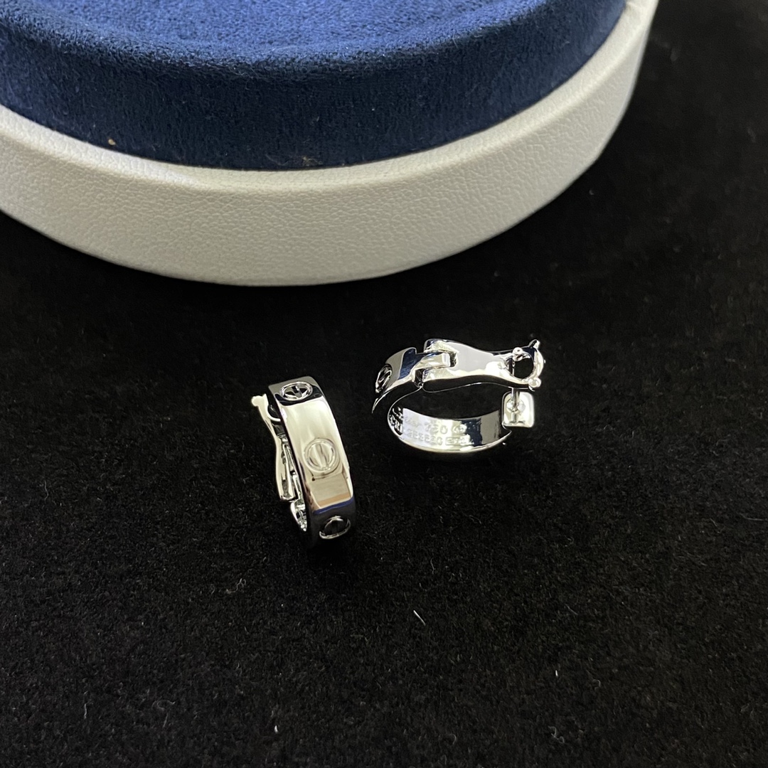 Cartier Ear Climber New Screw-Pattern Non-Diamond Earrings