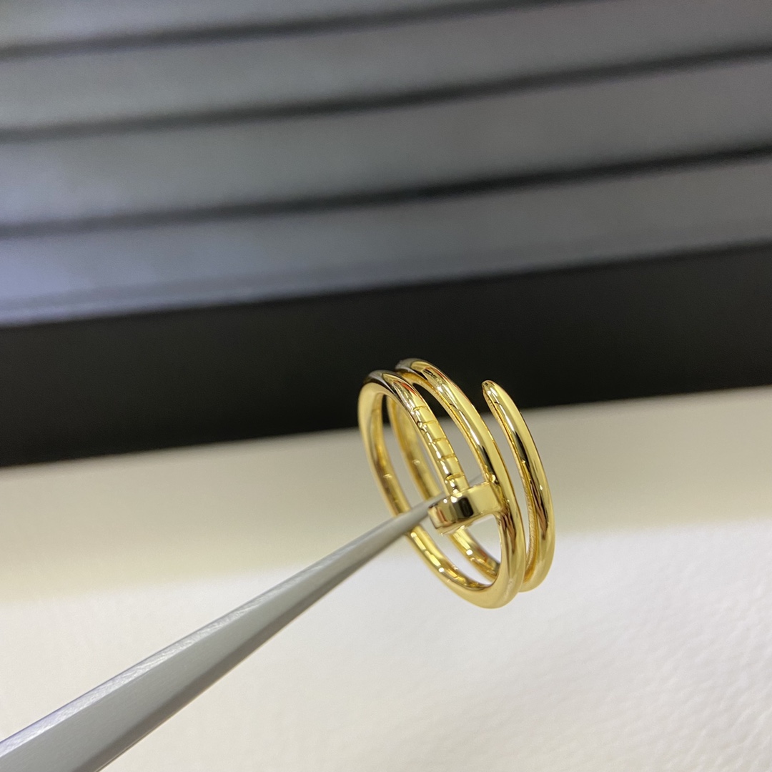 Cartier Ring New Smooth Triple Band Nail Ring Size: 6, 7, 8