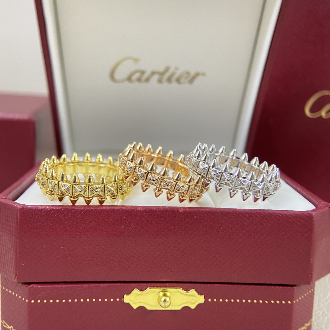 Cartier Ring New Diamond-Studded Rivet Ring Size: 5-11#