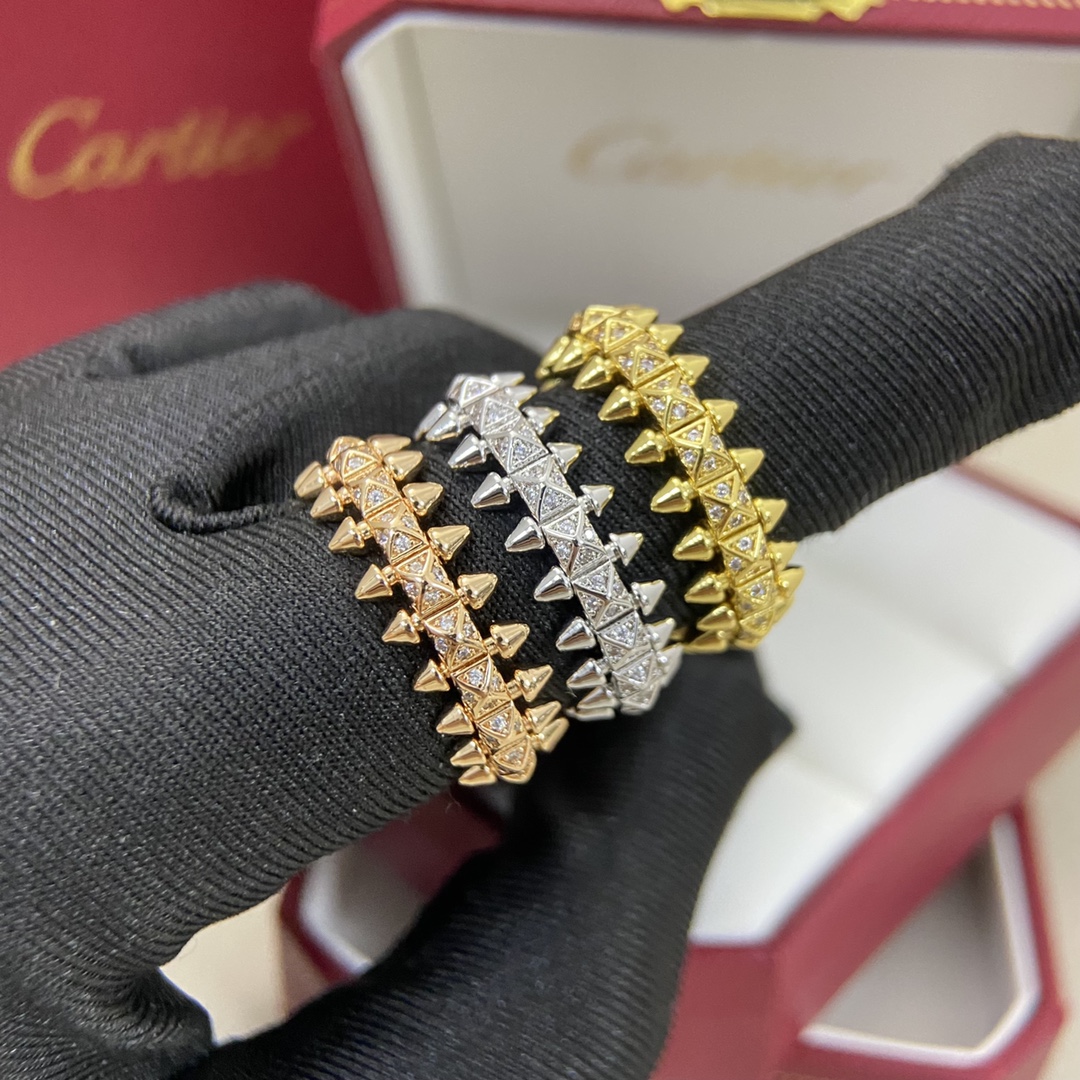 Cartier Ring New Diamond-Studded Rivet Ring Size: 5-11#