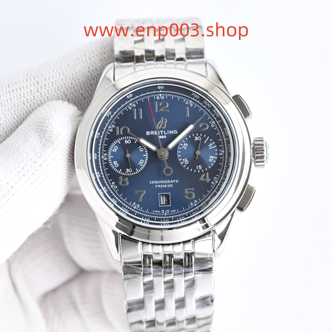 Premier B01 Chronograph Blue Stainless Steel 42mm Mens Watch