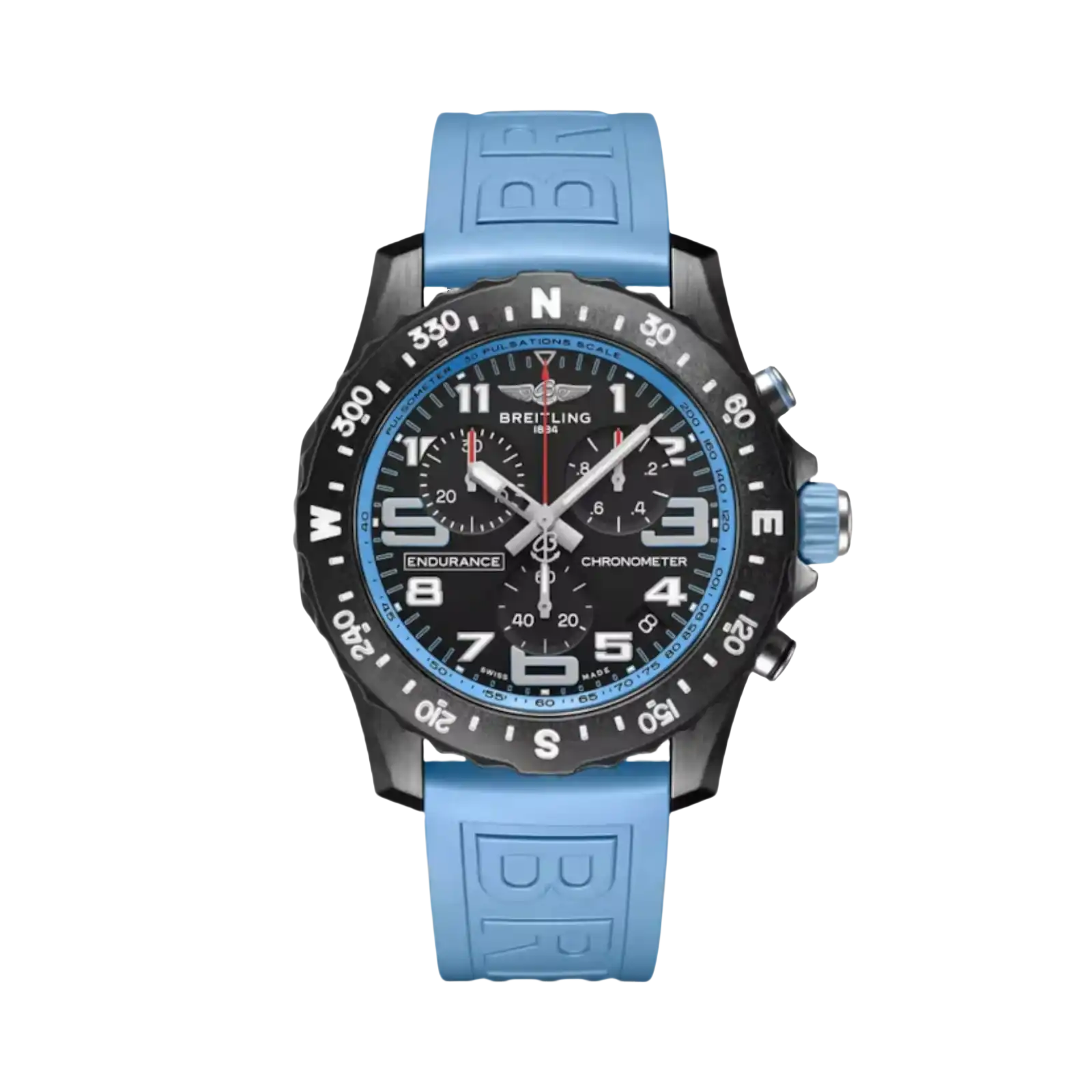 Endurance Pro 44mm Turquoise Rubber Strap Watch Men Watch