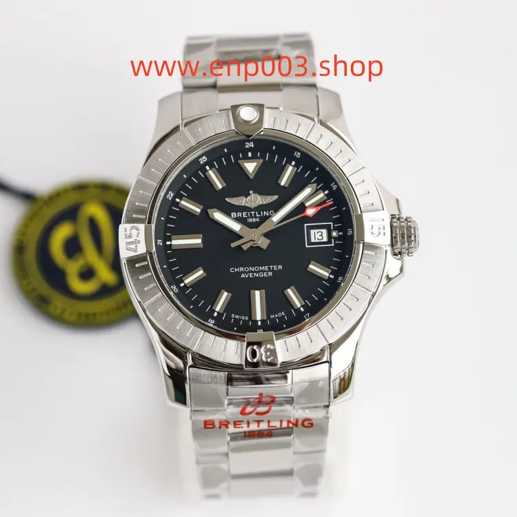 Avenger Automatic Black Dial Stainless Steel 43mm Men's Watch