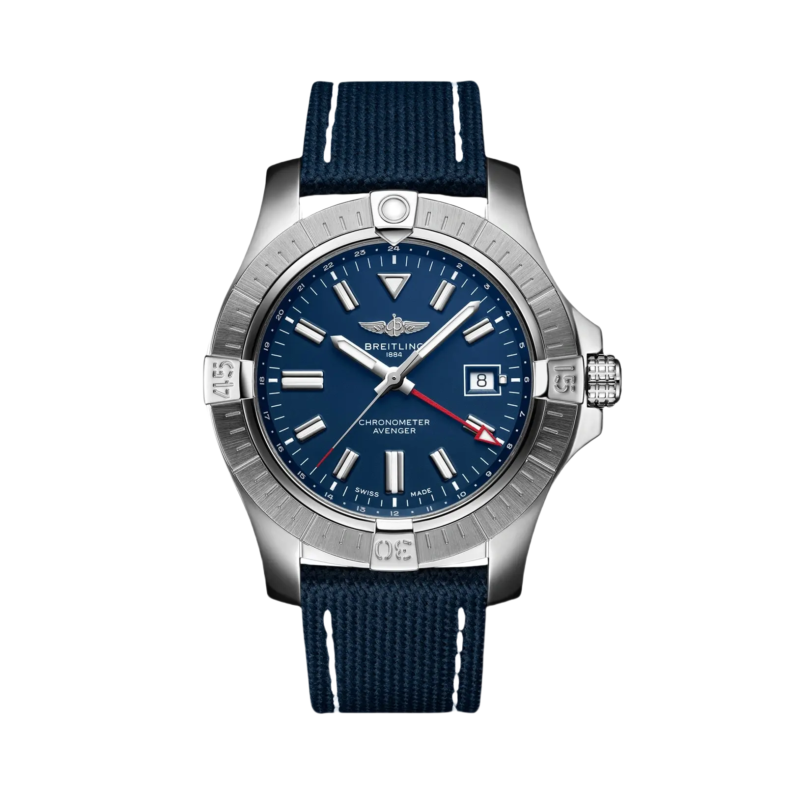 Avenger Automatic GMT Blue Dial Leather Strap 45mm A32395101C1X2 - Men Watch
