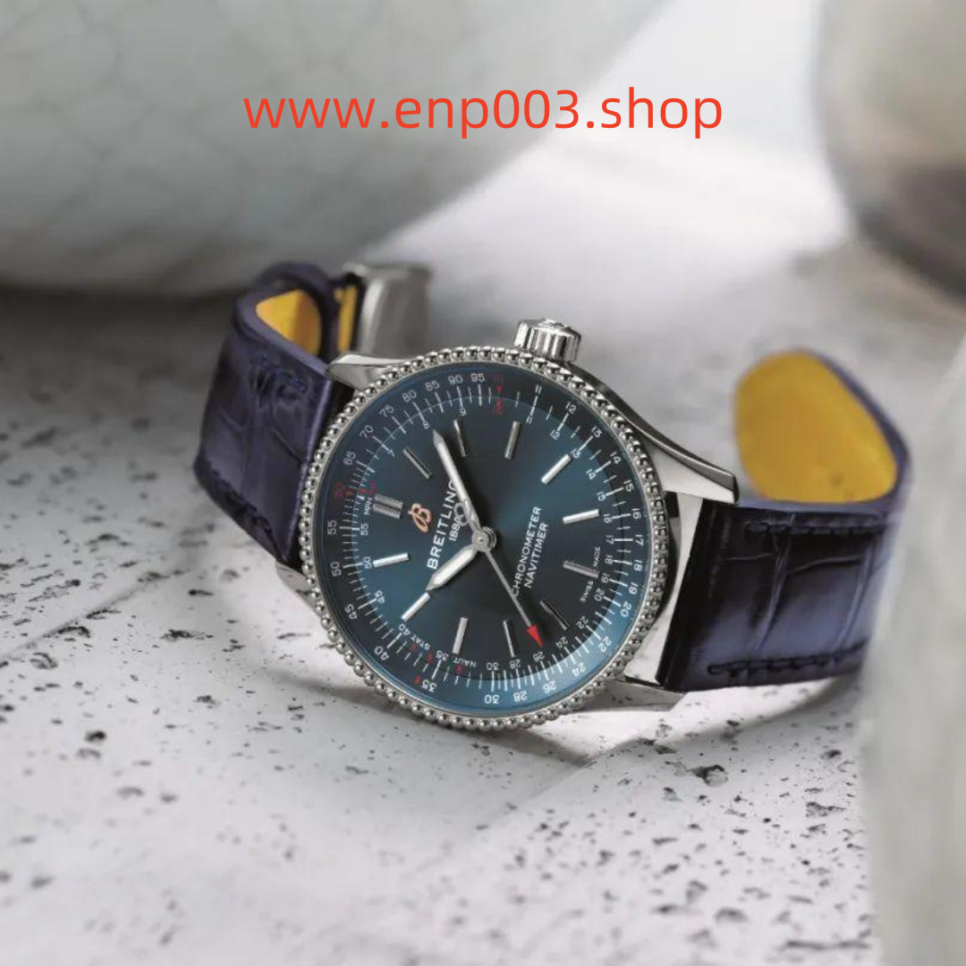 Navitimer Automatic Leather Strap Watch 35mm Women Watch