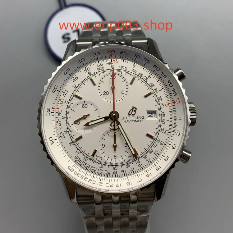 Navitimer B01 Chronograph Silver 41mm Mens Watch