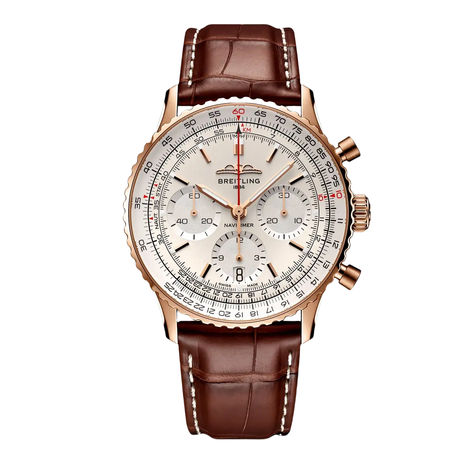 Navitimer B01 Chronograph Silver 41mm Mens Watch