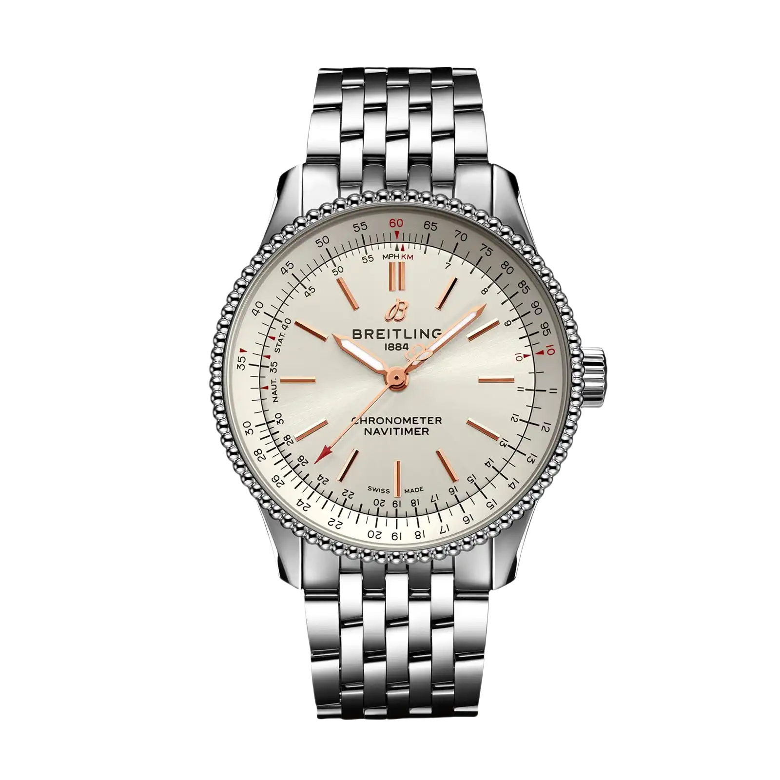 Navitimer Automatic Silver Dial Stainless Steel 35mm Women's Watch