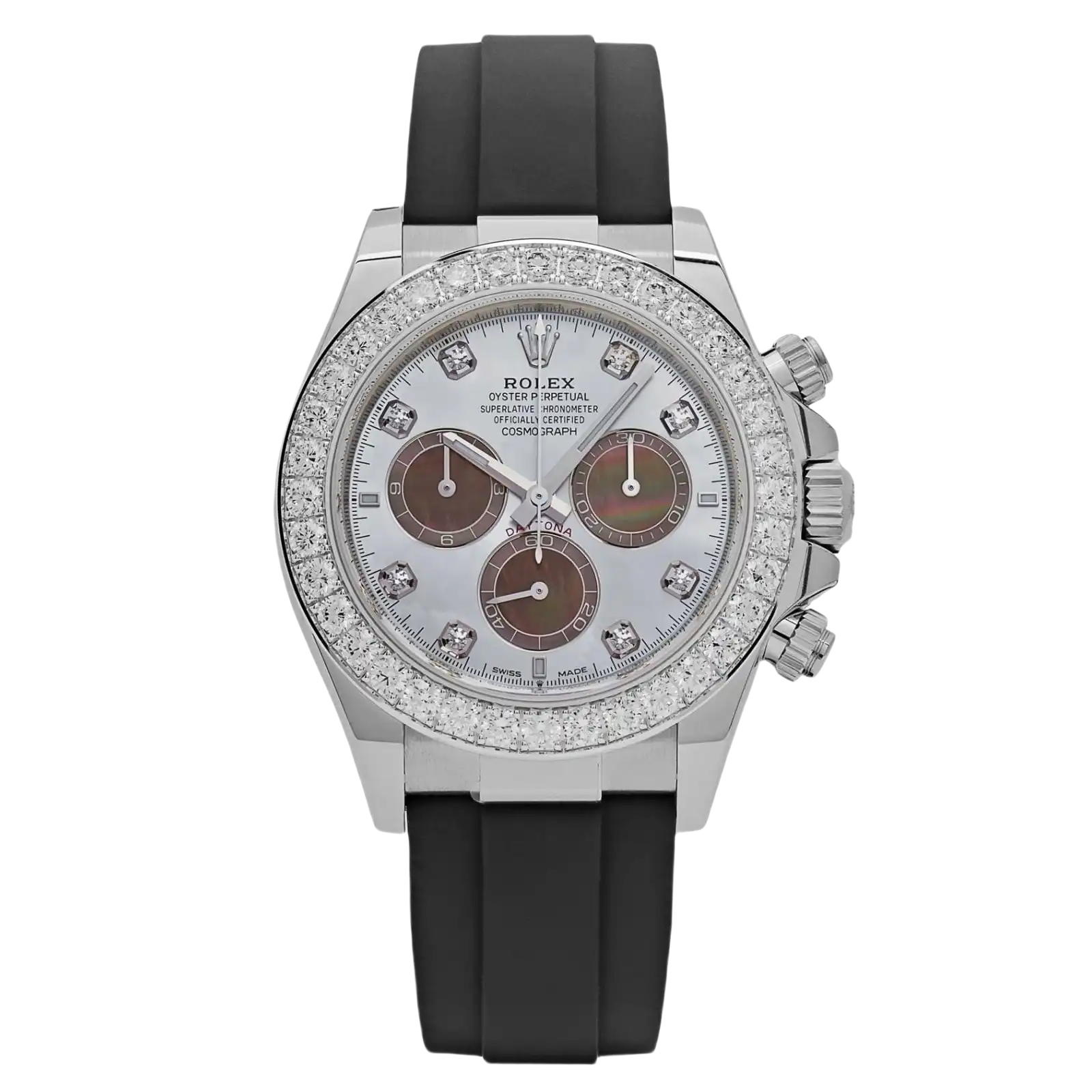 Daytona 126589RBR Platinum Diamond Mother-of-Pearl Dial 40mm