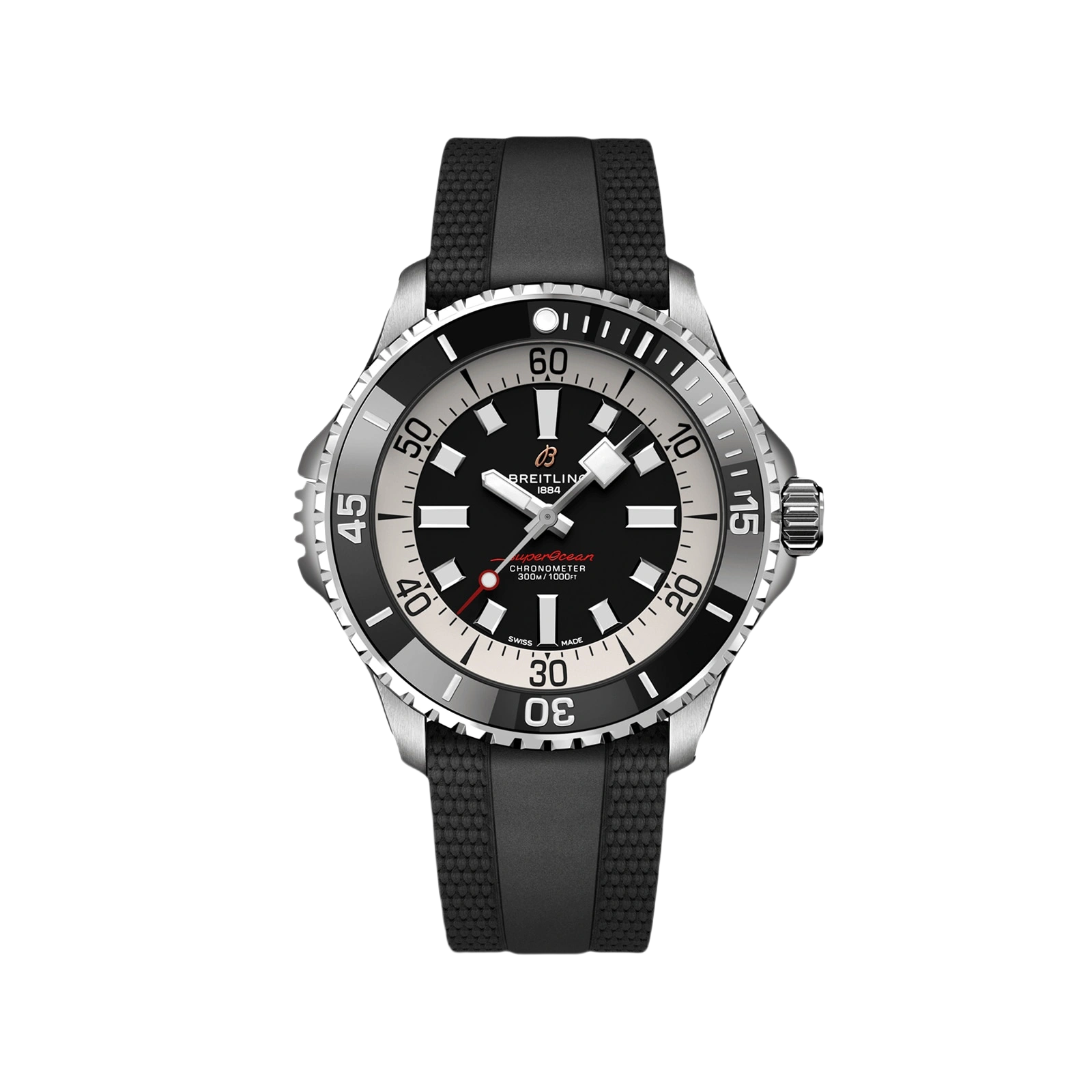 Superocean Black Rubber 42mm Mens Watch