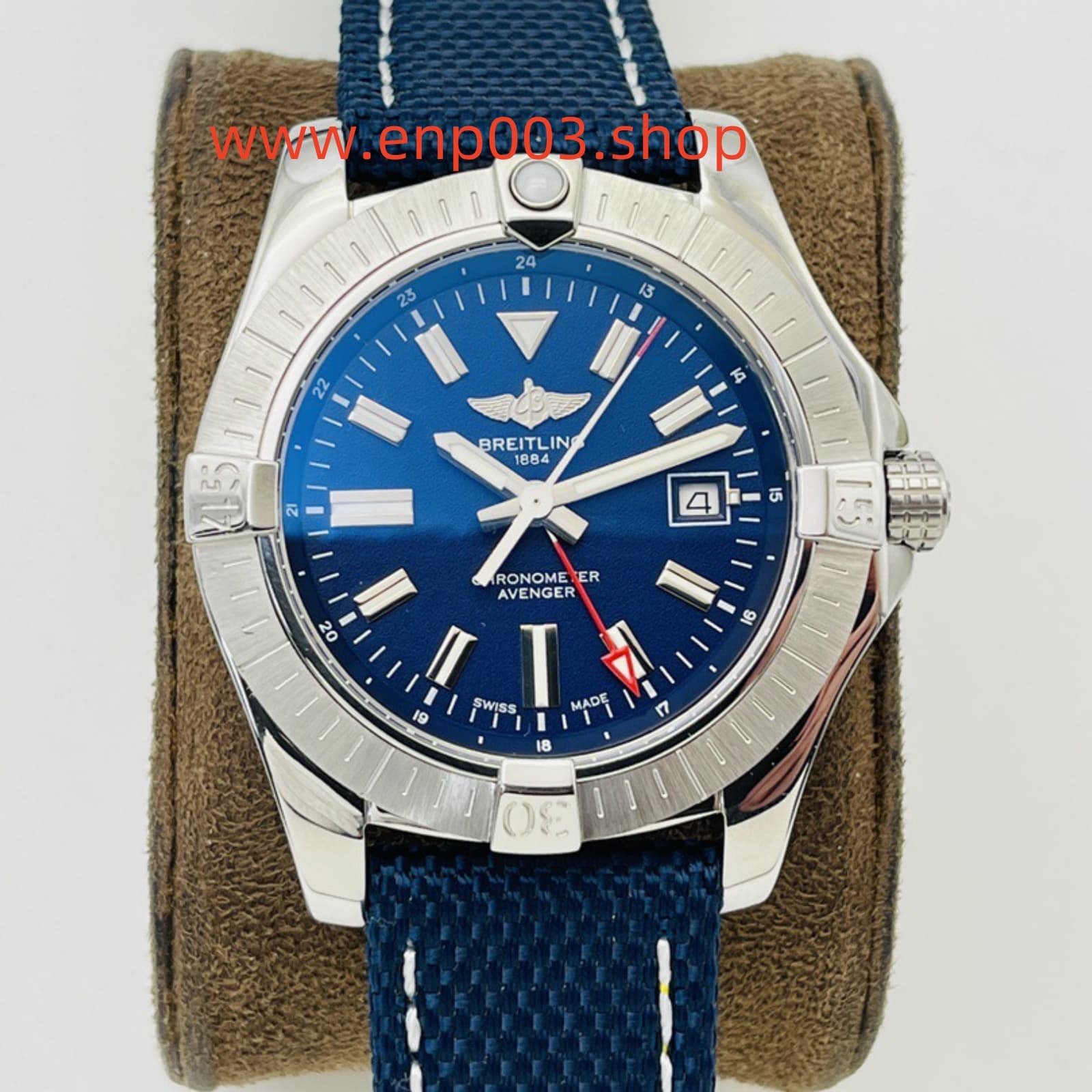 Avenger Automatic GMT Blue Dial Leather Strap 45mm A32395101C1X2 - Men Watch