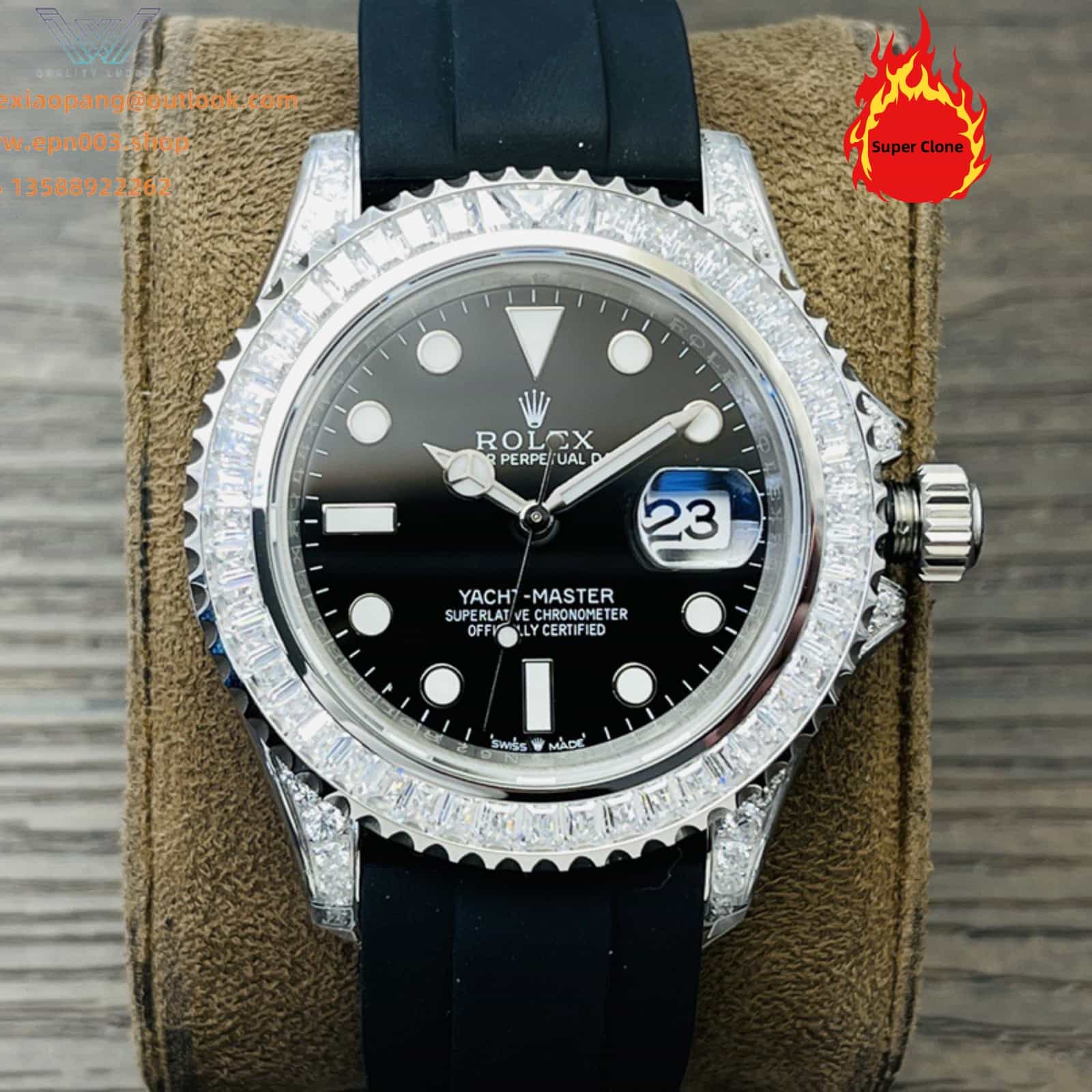 Yacht-Master Series 42 mm White Gold Diamond-Set Automatic Watch