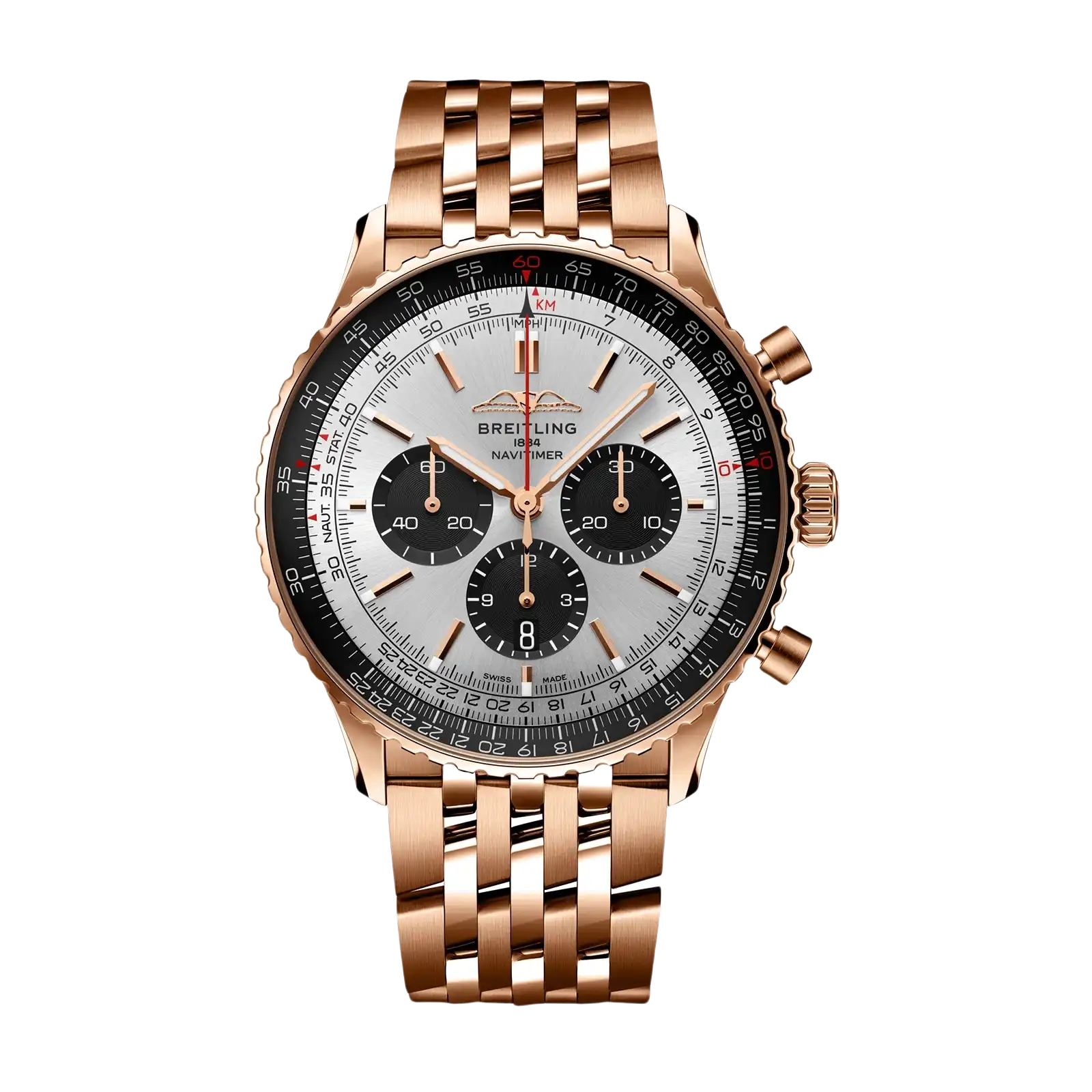 Navitimer B01 Chronograph Silver 46mm Mens Watch