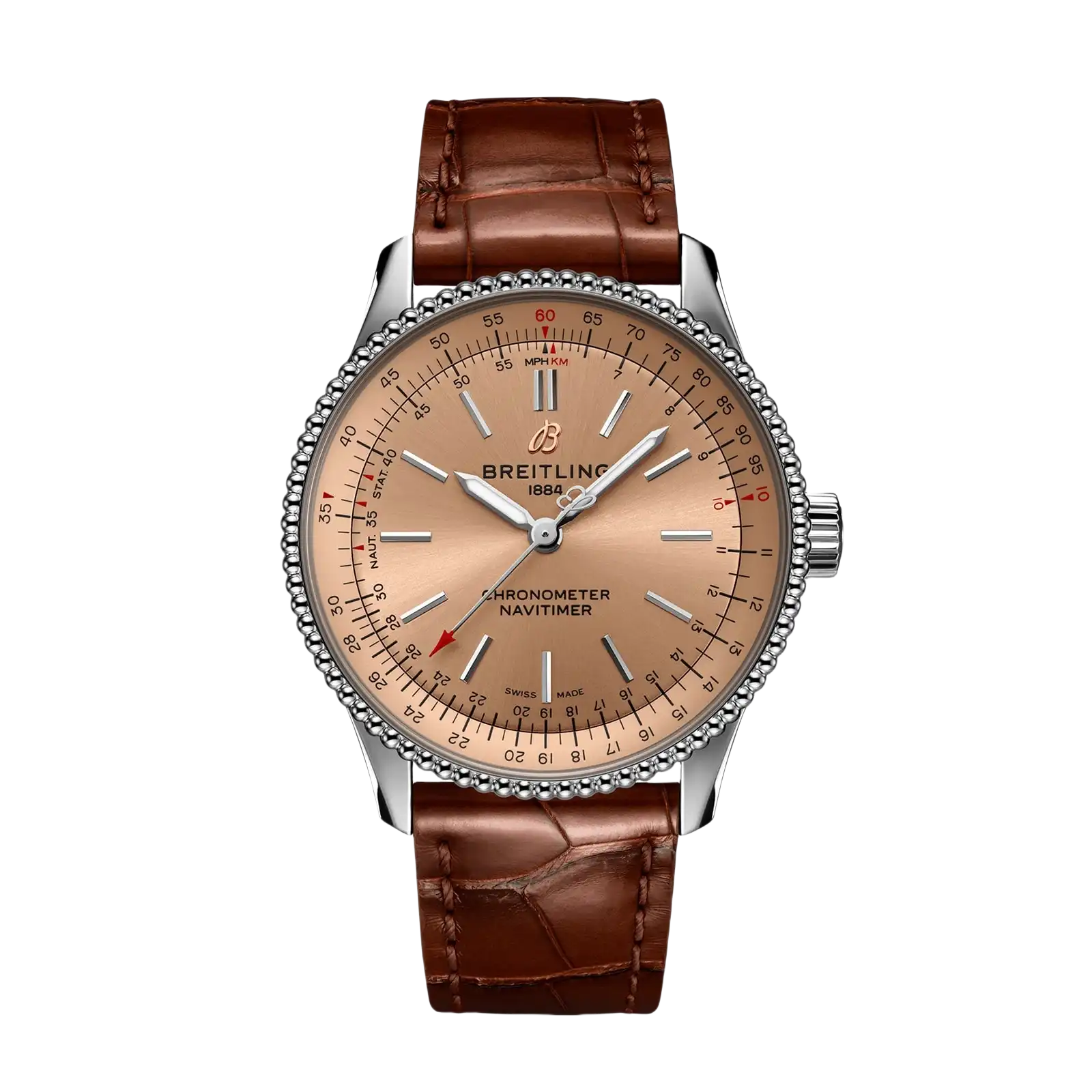Navitimer Automatic Stainless Steel Leather Strap 35mm Women Watch