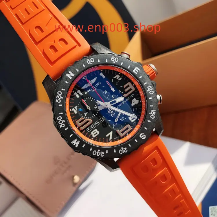 Endurance Pro Orange Rubber Strap 44mm Men Watch
