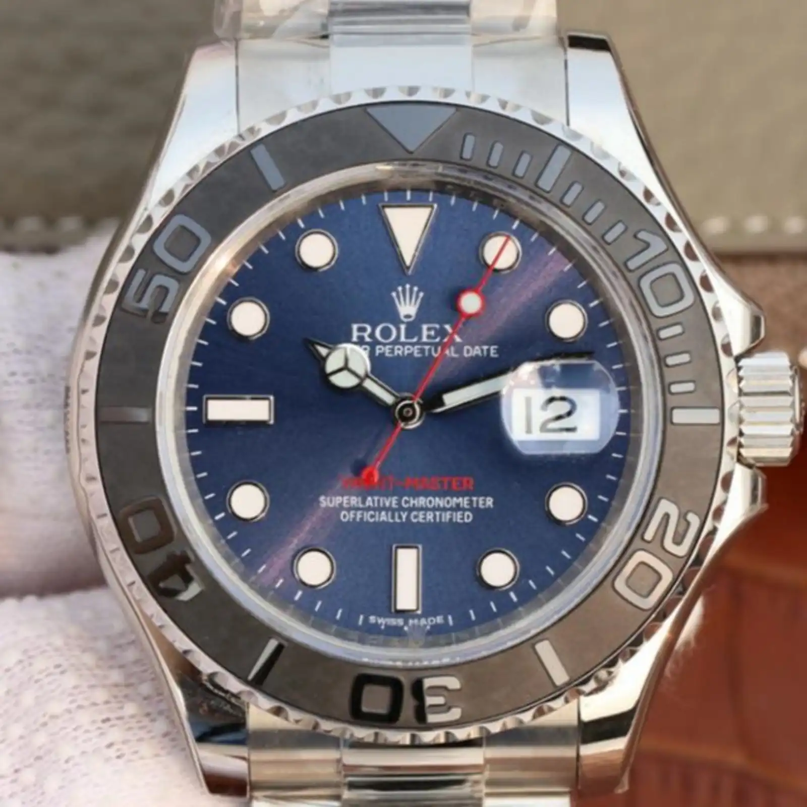 YACHT MASTER 1 BLUE DIAL STAINLESS STEEL 40MM