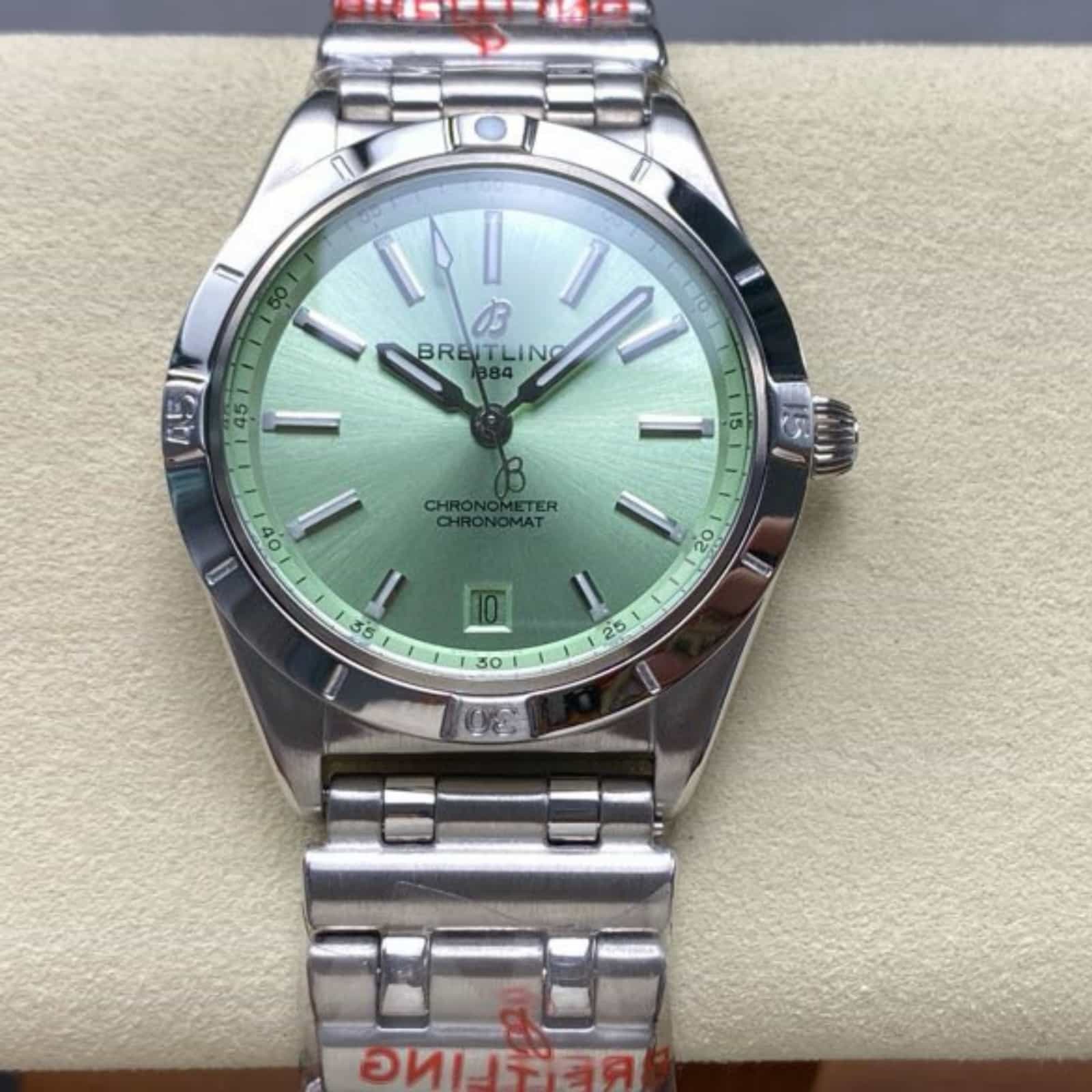Chronomat Automatic Green Dial Stainless Steel 36mm Women Watch