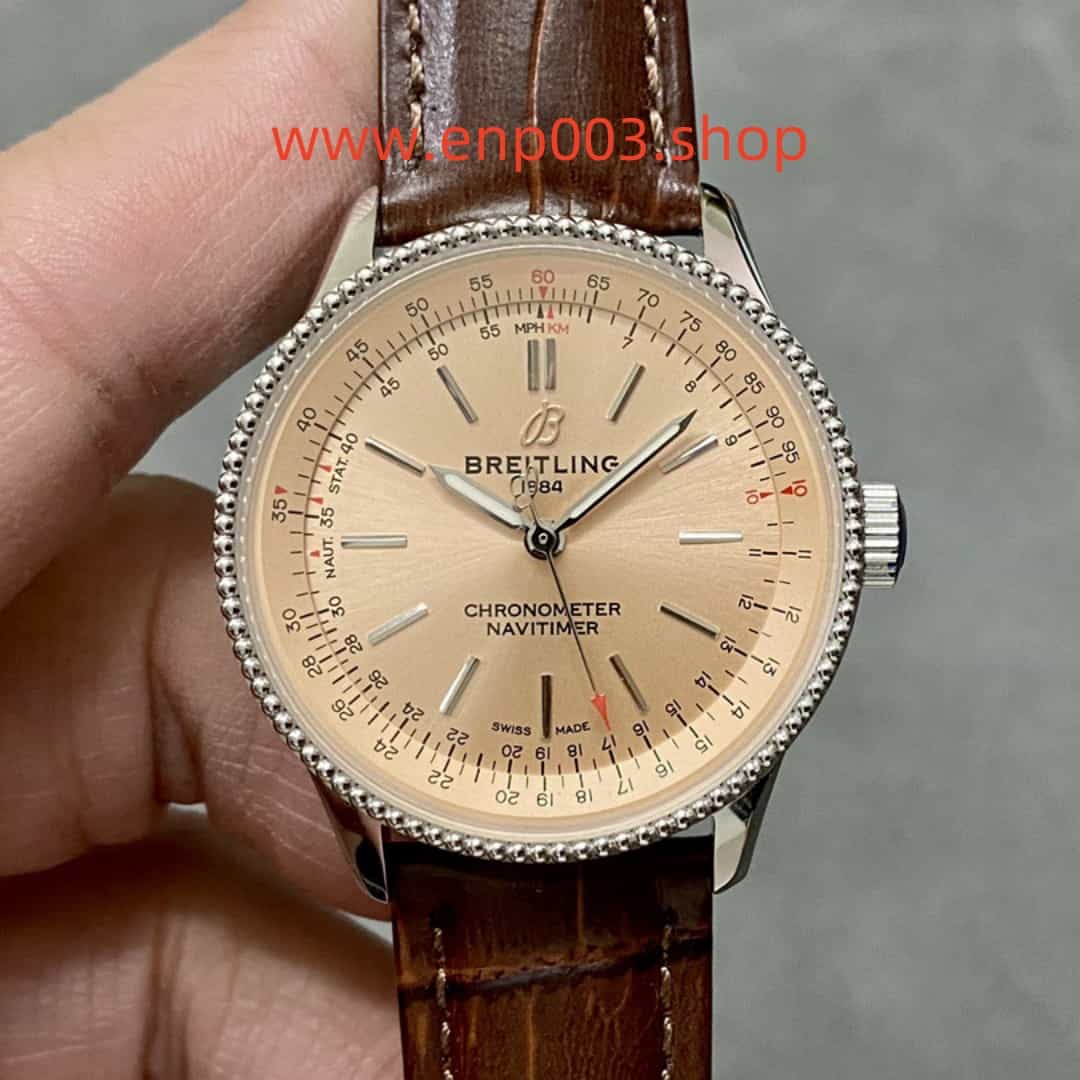 Navitimer Automatic Stainless Steel Leather Strap 35mm Women Watch